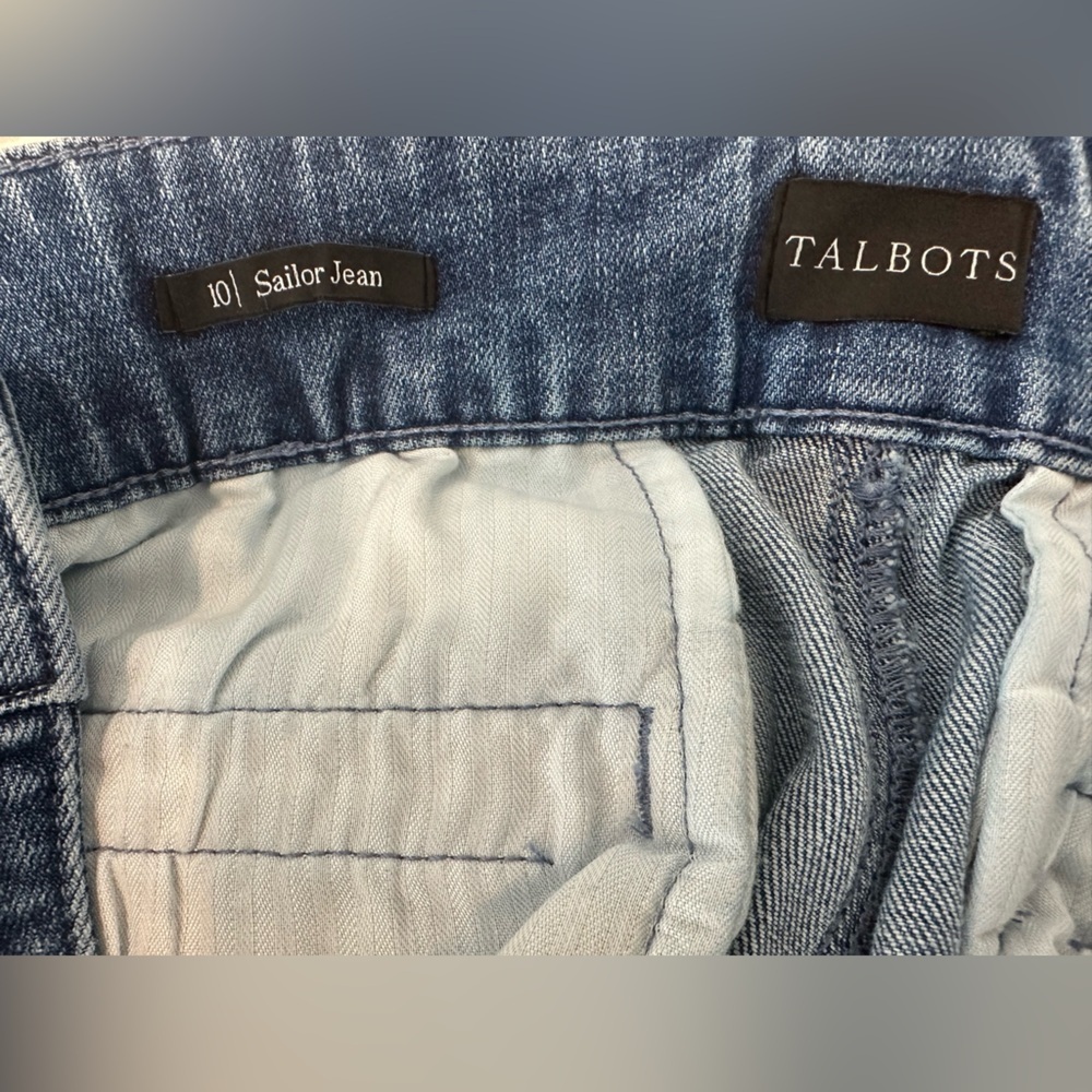 Talbots Blue Ankle Cropped Sailor Jeans Size 10 - Picture 7 of 9